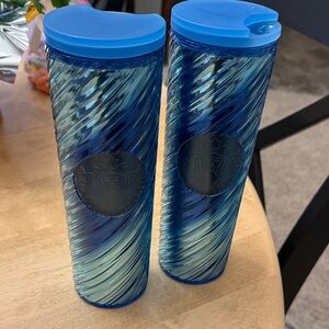 Starbucks Blue Swirl Tumblers